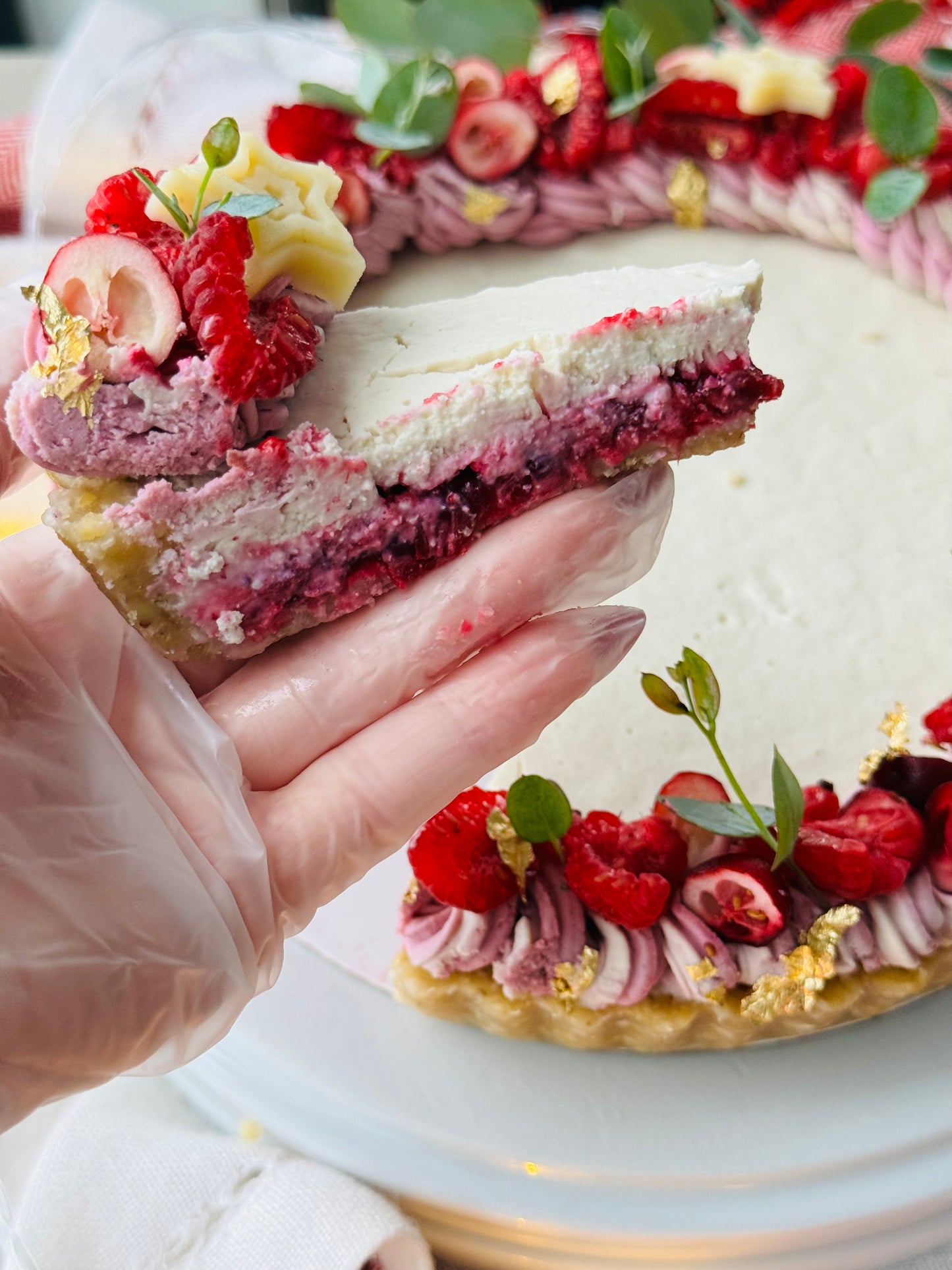 VANILLA & CRANBERRY + RASPBERRY COULIS