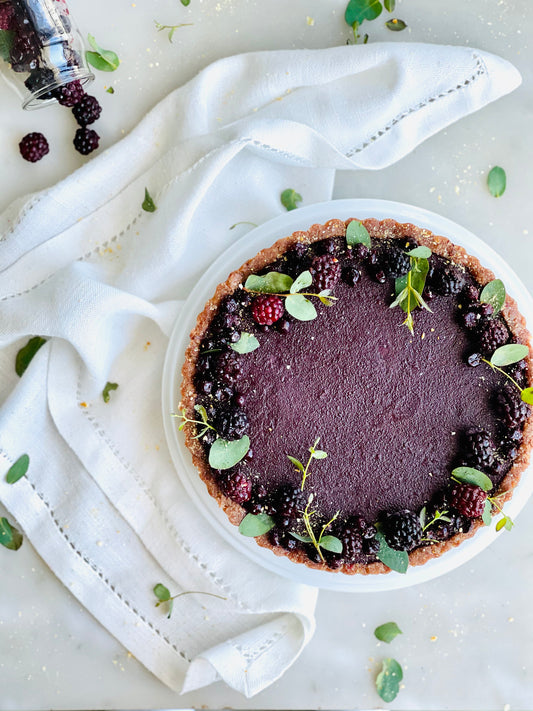 CHOCOLATE WITH BLACK CURRANT & BLACKBERRY TART