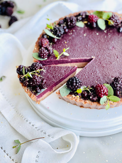 CHOCOLATE WITH BLACK CURRANT & BLACKBERRY TART