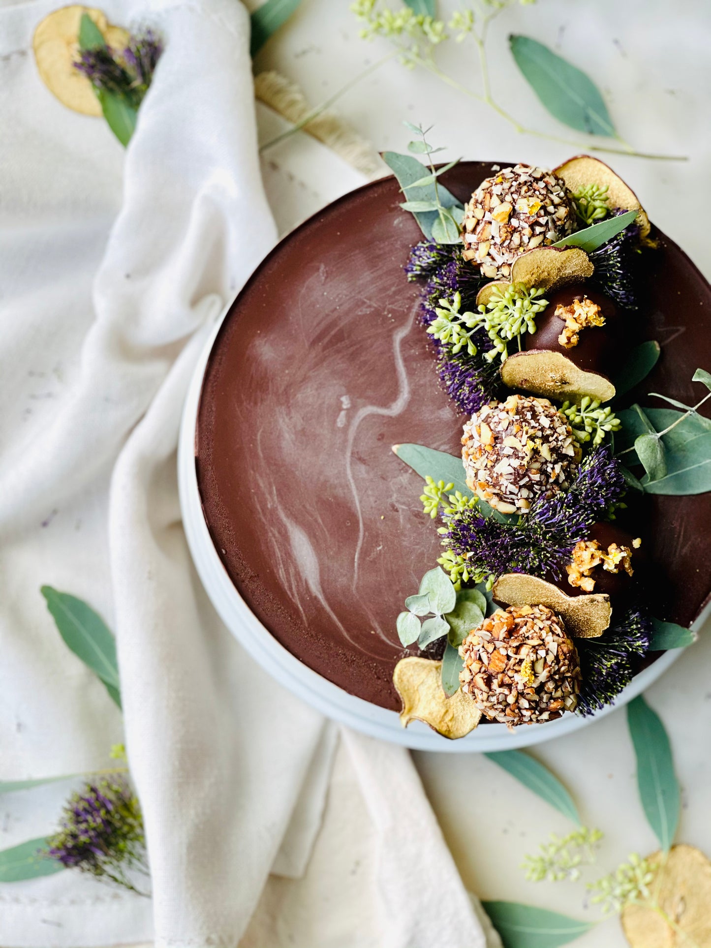 Dark Chocolate. Pear. Pecan.