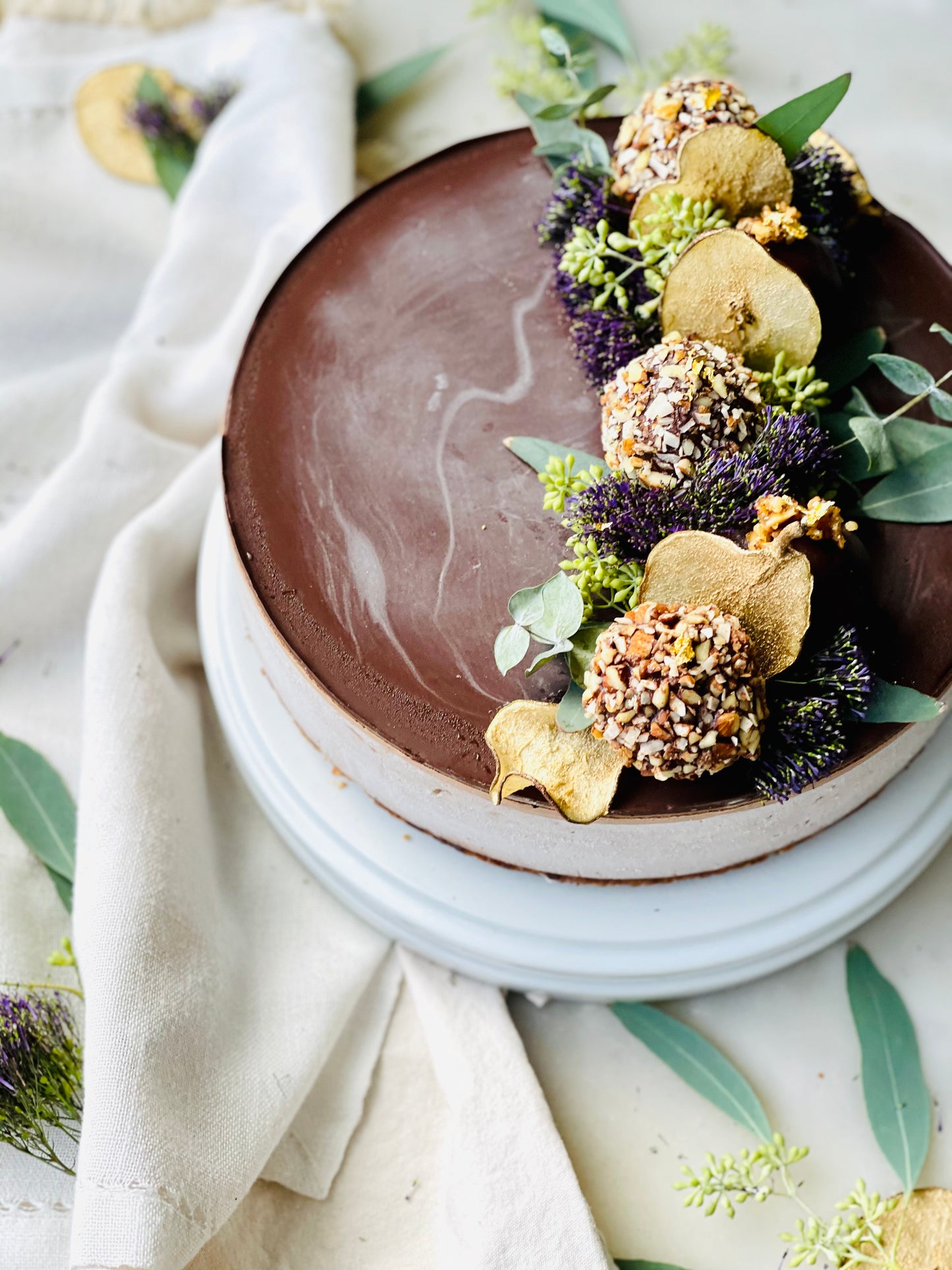 Dark Chocolate. Pear. Pecan.