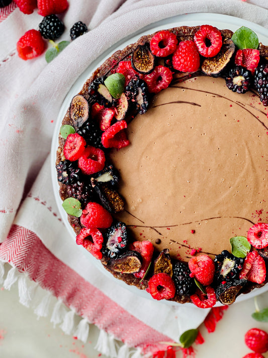 DARK CHOCOLATE & MIXED BERRY TART