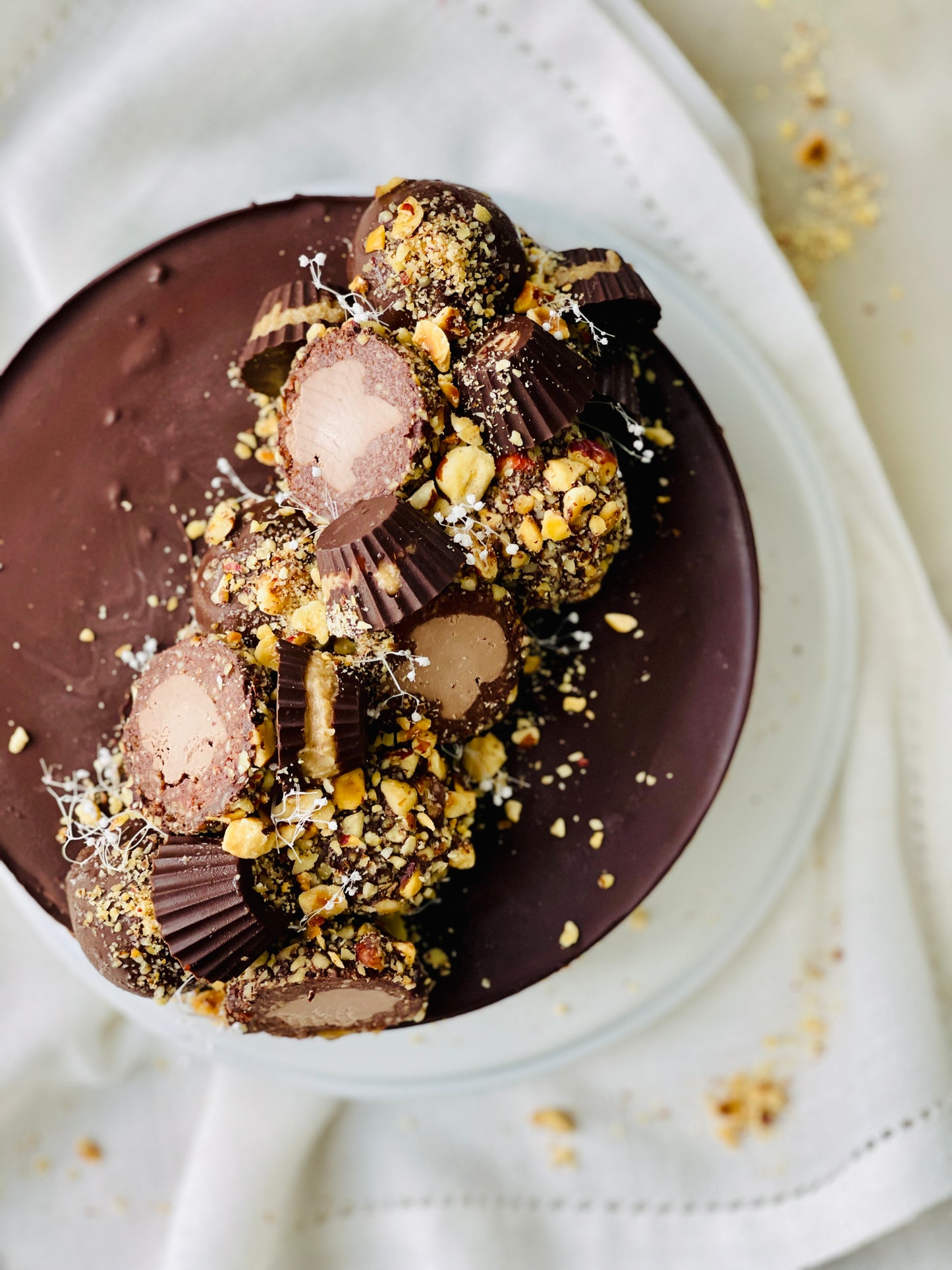 DARK CHOCOLATE, SALTED CARAMEL & HAZELNUT