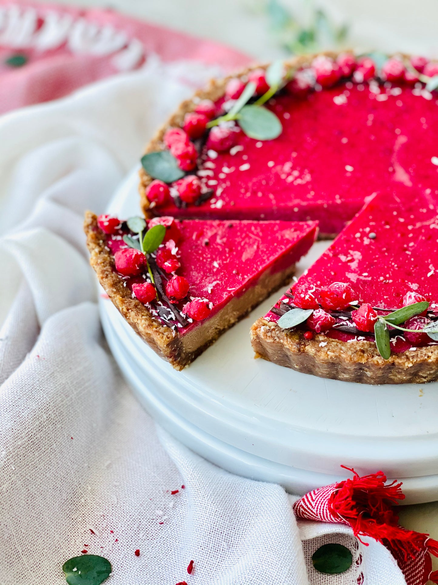 CRANBERRY, RED CURRANT & CHOCOLATE TART