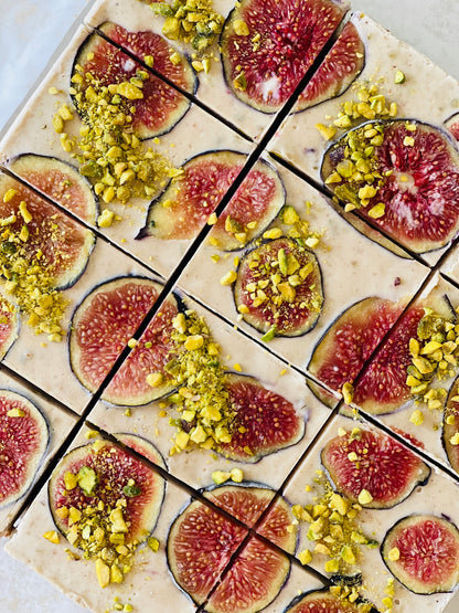 Fresh fig. Caramel cream. Roasted pistachio. *SEASONAL*